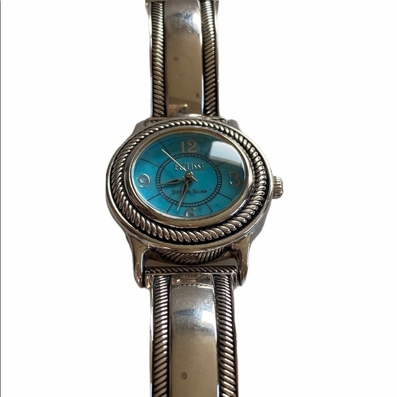 Ecclissi Sterling Silver 925 Turquoise Tone Watch - Picture 4 of 14